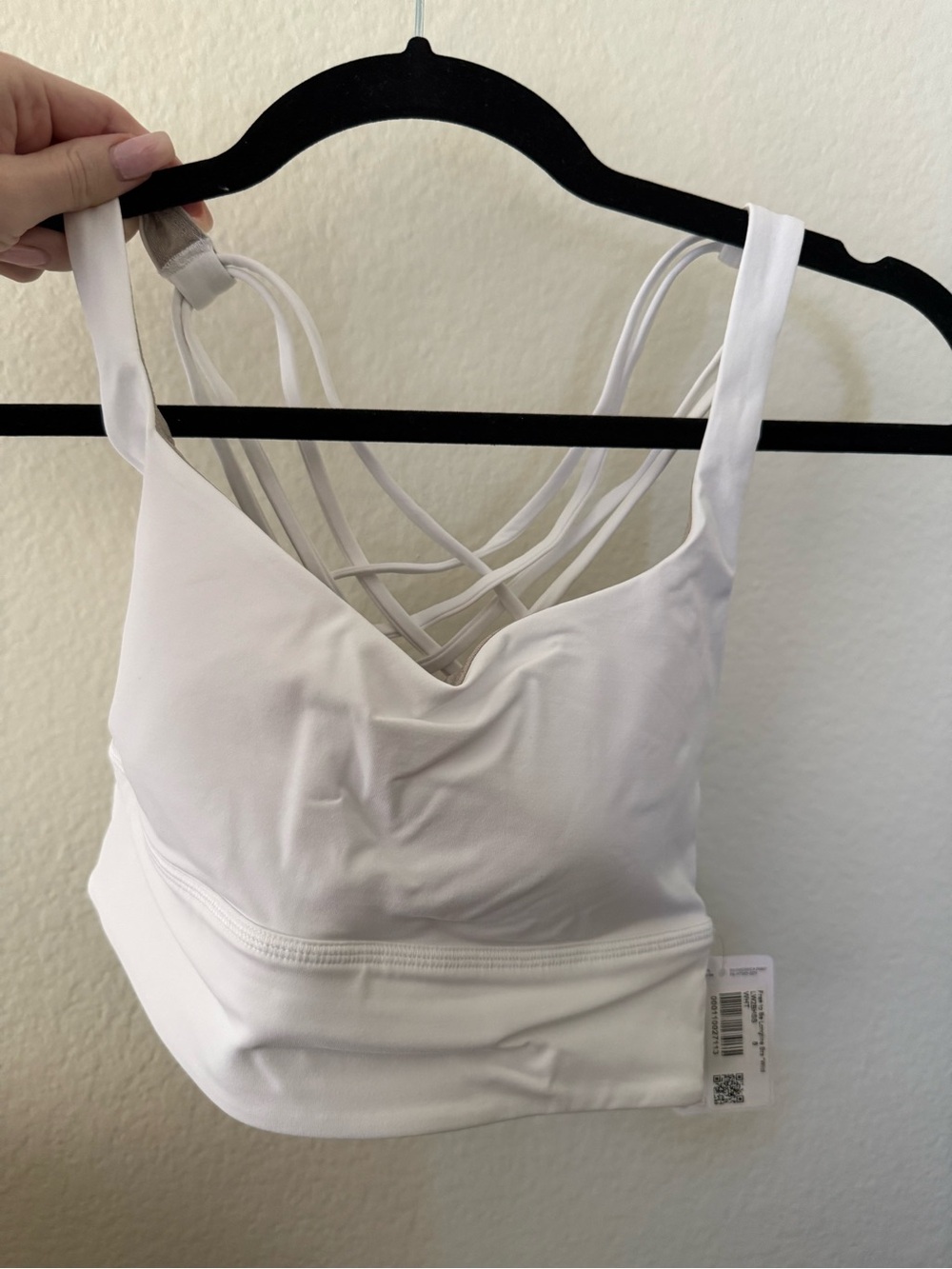 lululemon athletica White Strappy Back Crop Tank
